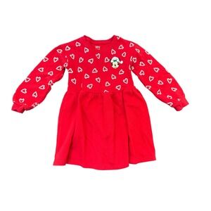 Disney Jumping Beans Red Heart Minnie Mouse Dress Girls 5T
